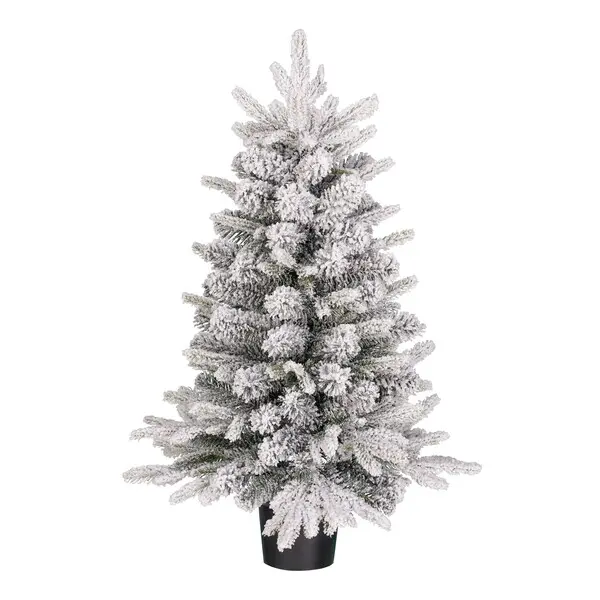 Grimshaw x-mas tree potted green frosted 120 TIPS - h90xd61c
