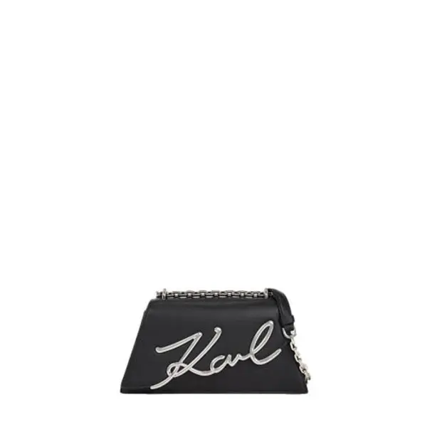 K/Signature Leather Chain Crossbody Bag