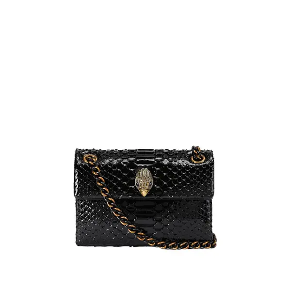 Leather Mini Kensington Snake Print Shoulder Bag Image