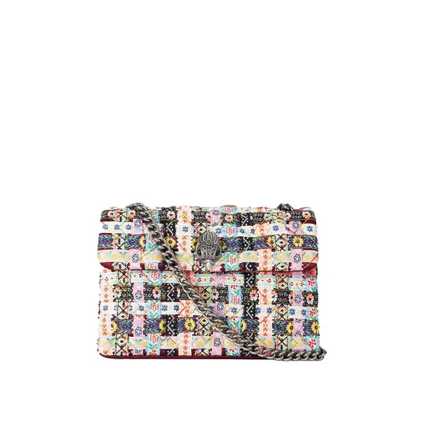 Embroidred Fabrics Medium Kensington Crossbody Bag