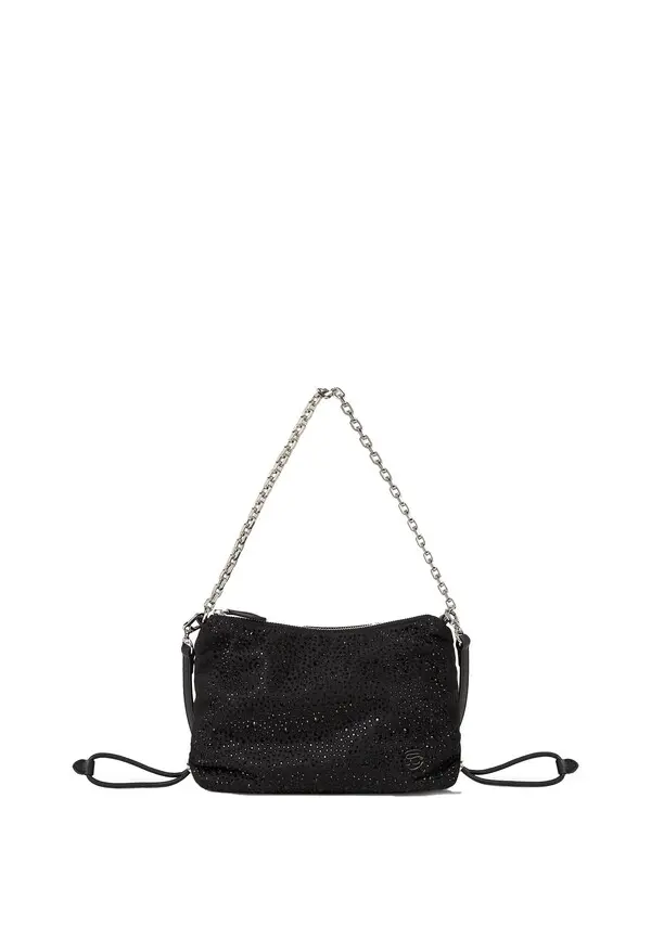 Shimmering Shoulder Bag with Chain Strap