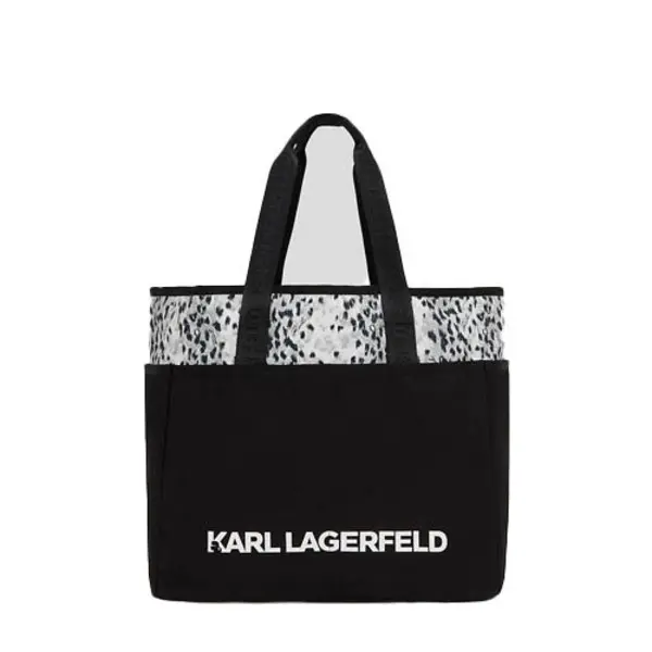 K/Essential Large Shopper Bag with Loepard Print