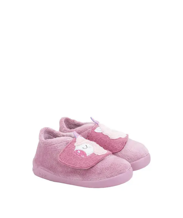 Plush Unicorn Slippers with Strap