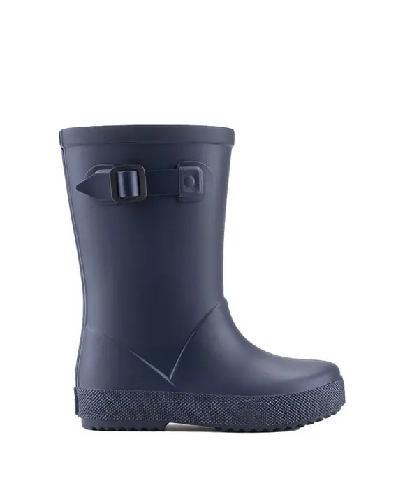 Mid-Calf Rain Boots with Buckle Detail