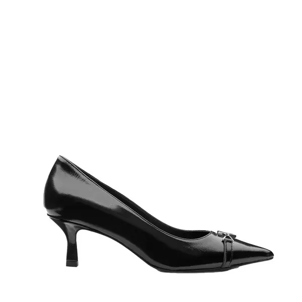 Patent Leather Kitten Heel Pumps