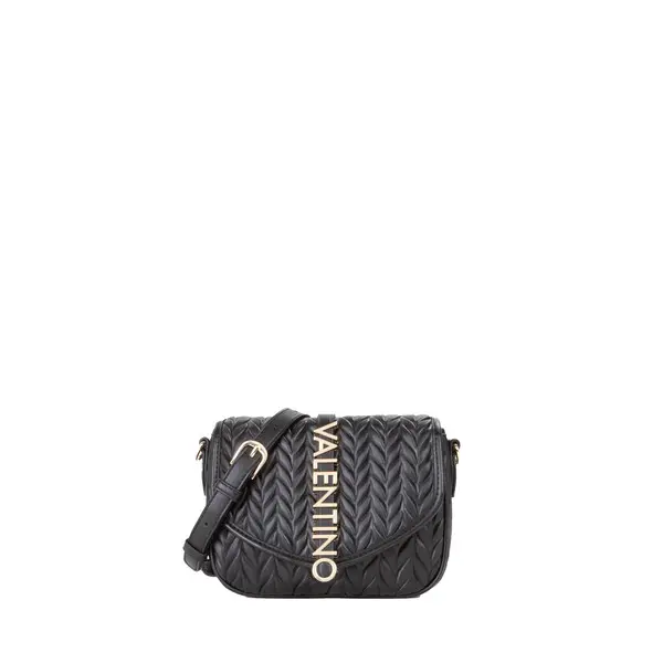 Quilted Flap Crossbody with Gold Logo Buckle