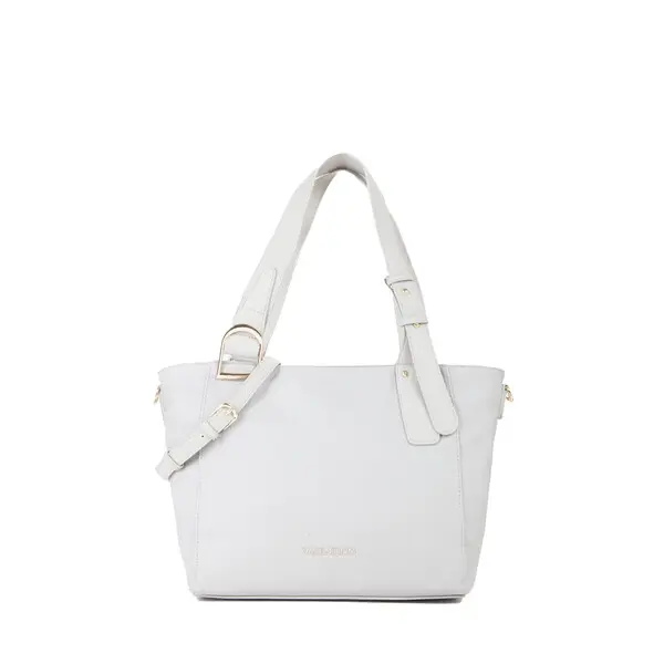 Small Grain-Effect Shopper with Gold Hardware