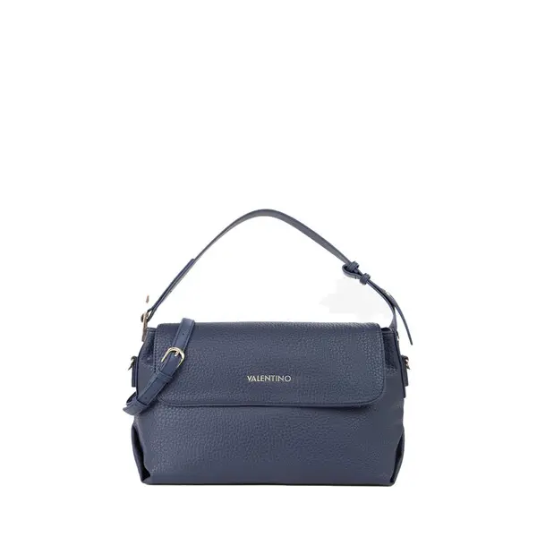 Grained Faux Leather Flap Shoulder Bag