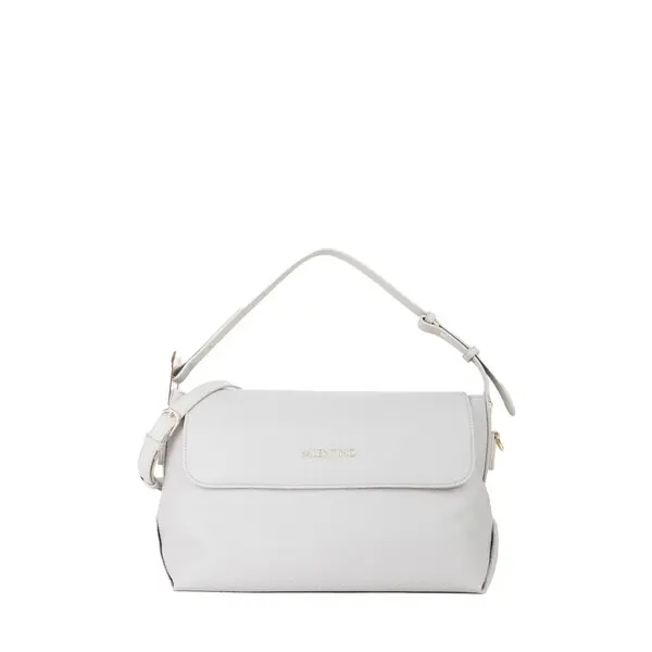Grained Faux Leather Flap Shoulder Bag