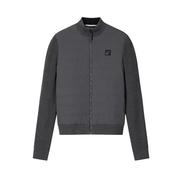 Padded Jacket with Knitted Sleeves