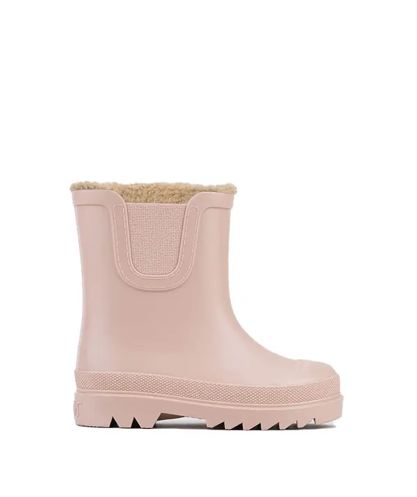 Faux Fur-Lined Chelsea Rain Boots