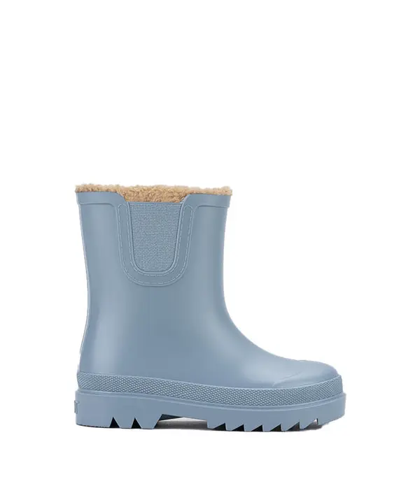 Faux Fur-Lined Chelsea Rain Boots