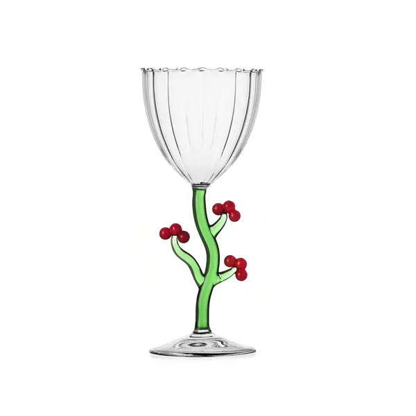 Berries Curved Glass h21cm - Christmas Edition