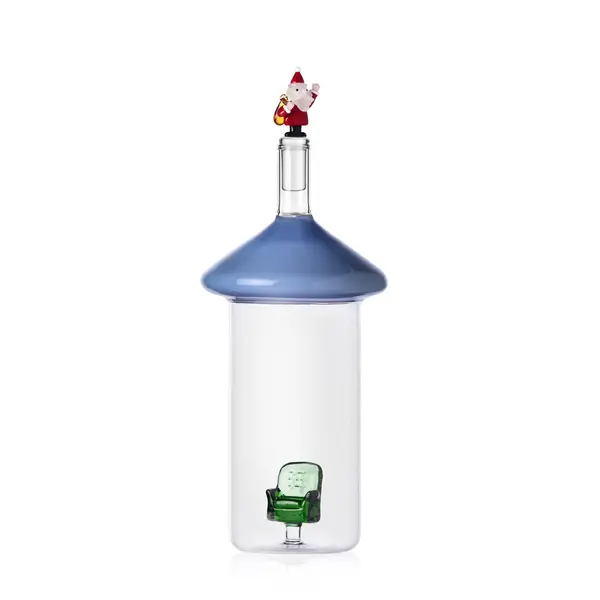 Santa Claus&sofa Glass Bottle Image
