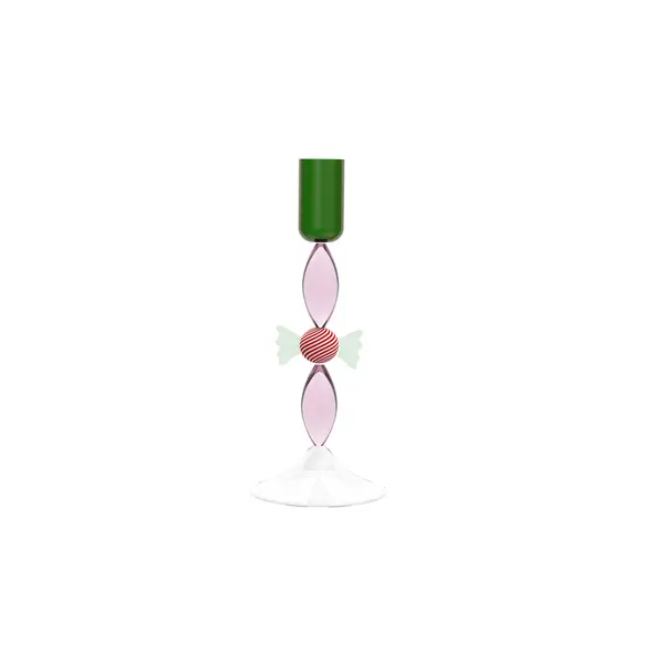 Candleholder Green/Red Can