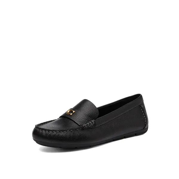 Leather Loafers with Logo