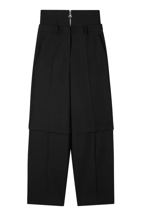 Relaxed Fit High Waist Baggy Trousers