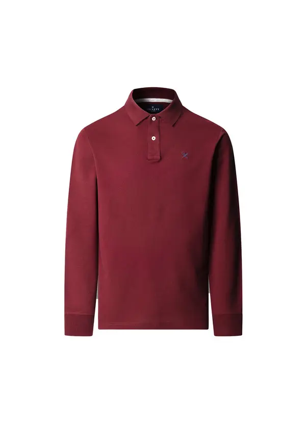 Slim Fit Long Sleeve Pique Polo