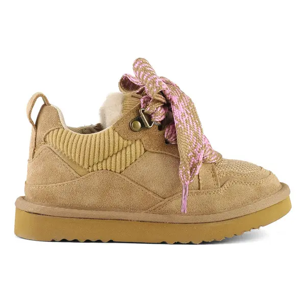 Cow Suede Sneaker with Maxi Laces
