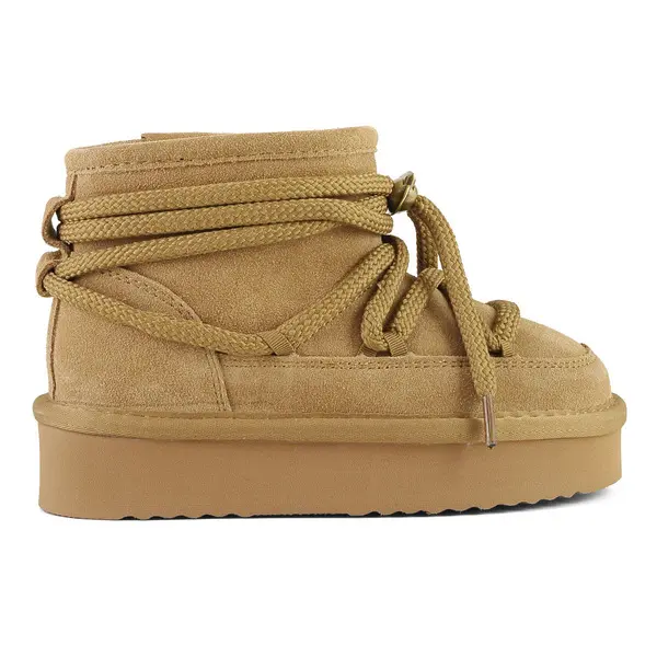 Platform Suede Mountain Look Boots