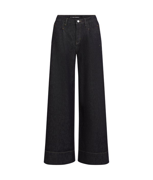 High Waist Wide Leg Denim Jeans