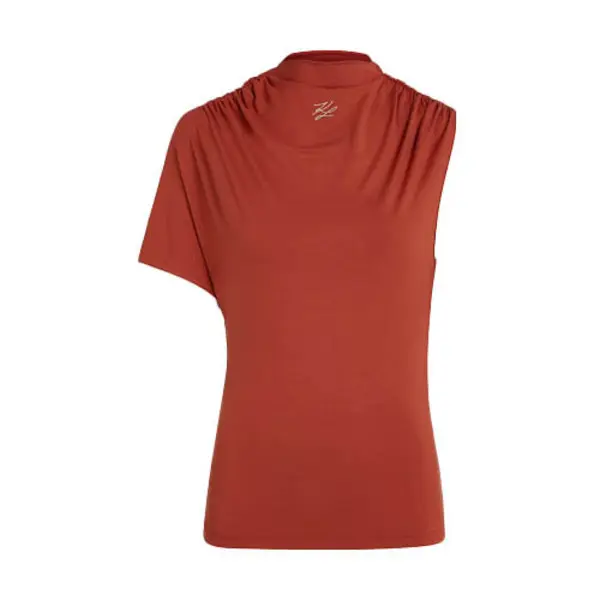 Asymmetric Mock-Neck Top