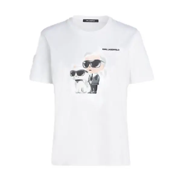 T-Shirt with Karl and Choupette Graphic