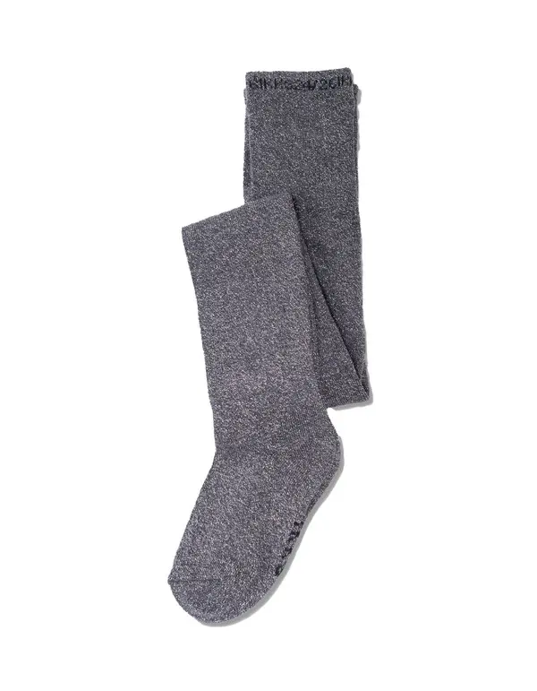 Knit Tights with Silvery Glitter