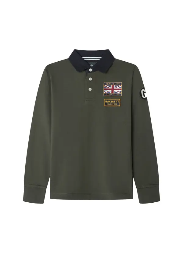 Classic Fit Rally Badges Rugby Shirt Image