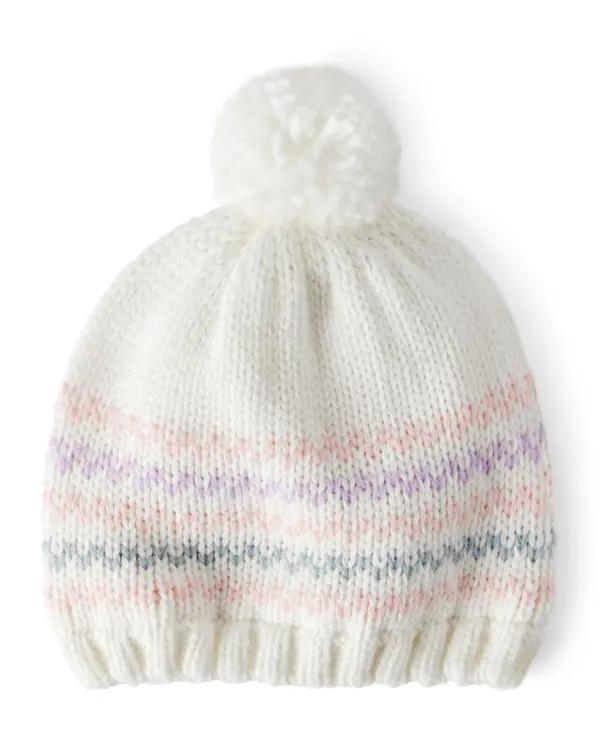 Toddler Girl Winter Hat - White