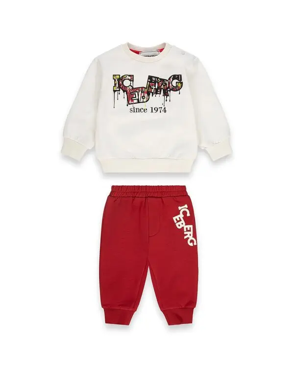 Painted Iceberg Logo Sweatshirt Jogging set
