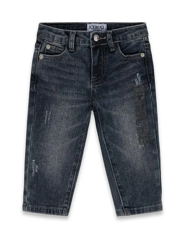 Dark Wash Distressed Denim Jeans