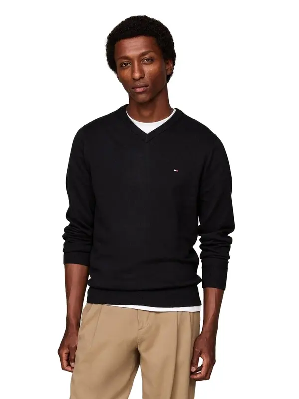 V-Neck Jumper With Cashmere