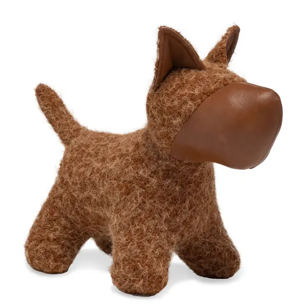 Miaociaobau Caramel Dog Door Stop in Fabric 40X16X28H