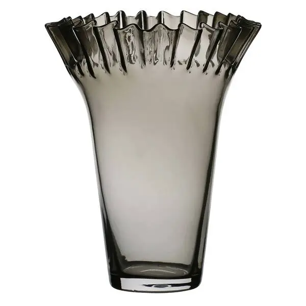 Plisse Vase L, Gala - Glass, 21x21x29 cm 
