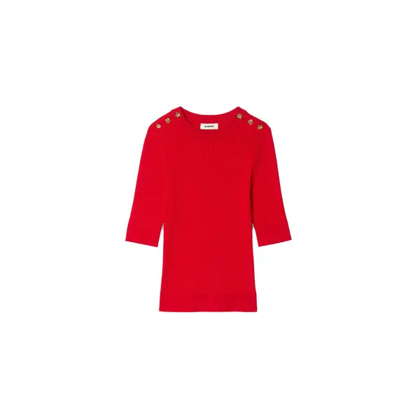 Rib Knit Round Neck Top