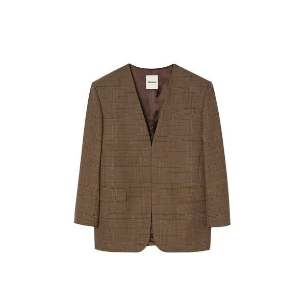 Oversized Checked Jacket