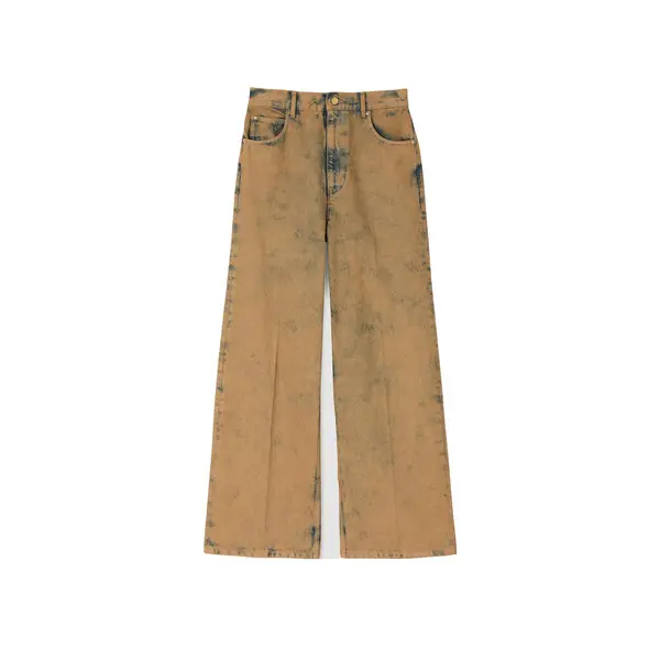 Faded Wide Leg Jeans