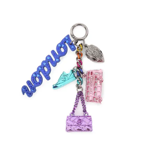 Rhinestone "London" Script Bag Charm