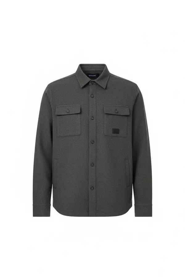 Button-Up Overshirt with Chest Pockets
