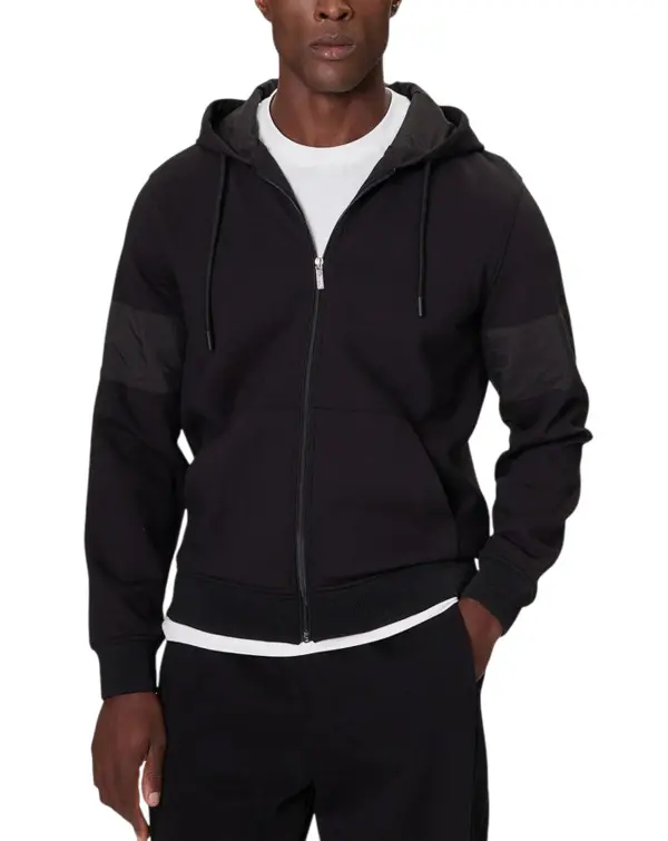 Zip-Up Hoodie with Embossed Back Logo