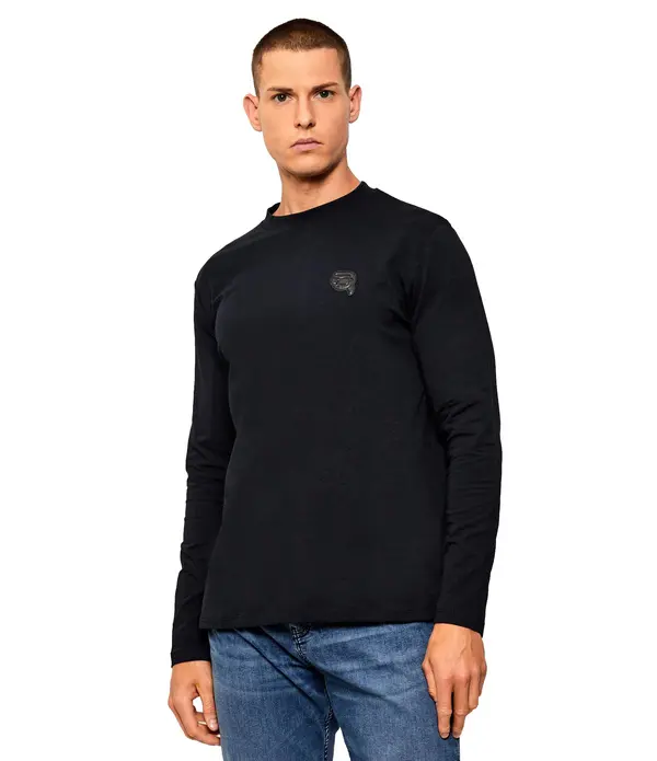 Long-Sleeve T-Shirt with Chest Logo