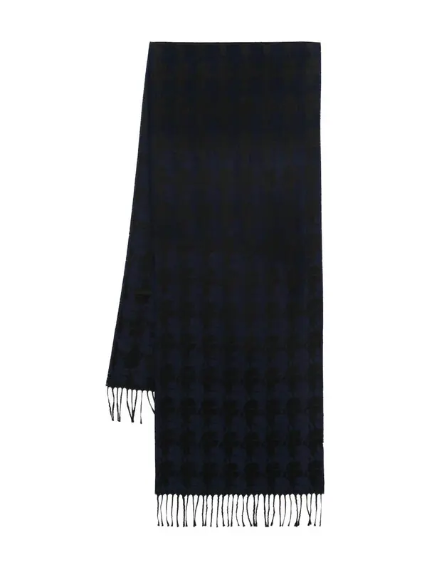 Patterned Scarf with Fringe