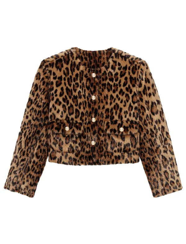 Leopard Faux Fur Jacket