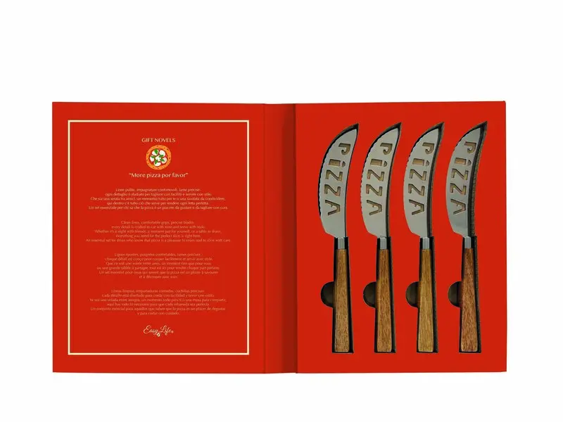 Set of 4 - pizza cutter knives