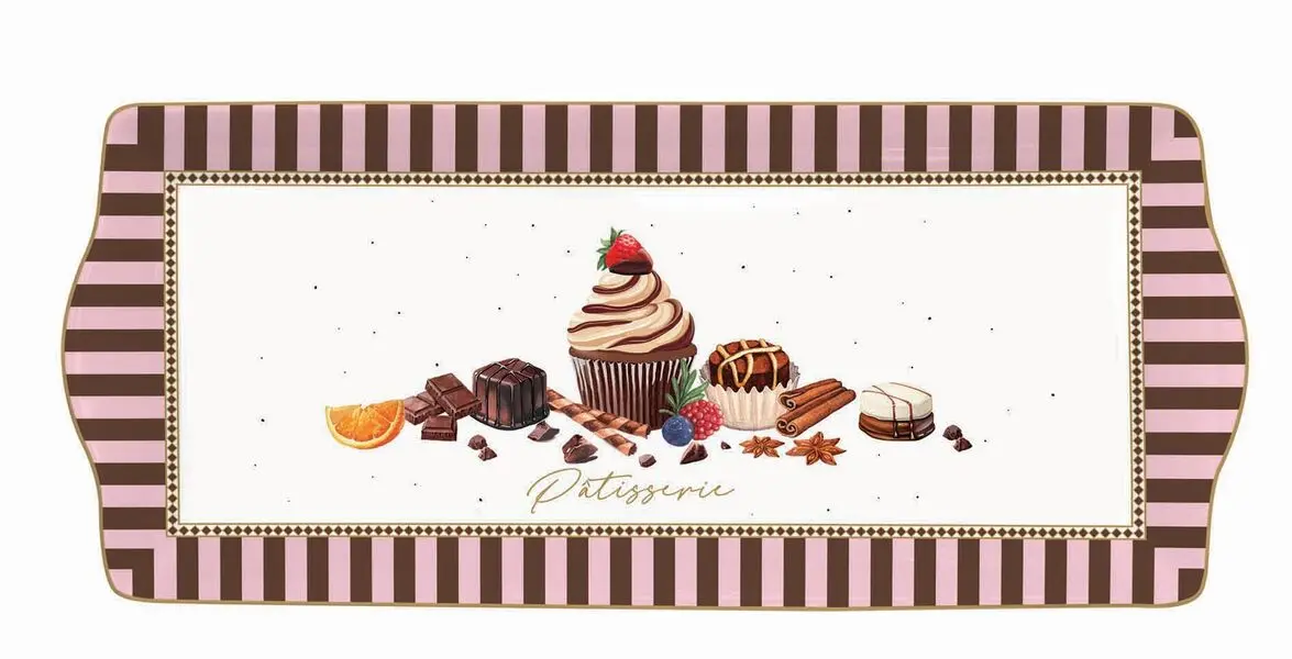 Porcelain Serving Platter  35X15 Cm In Color Box Sweet Moments Image