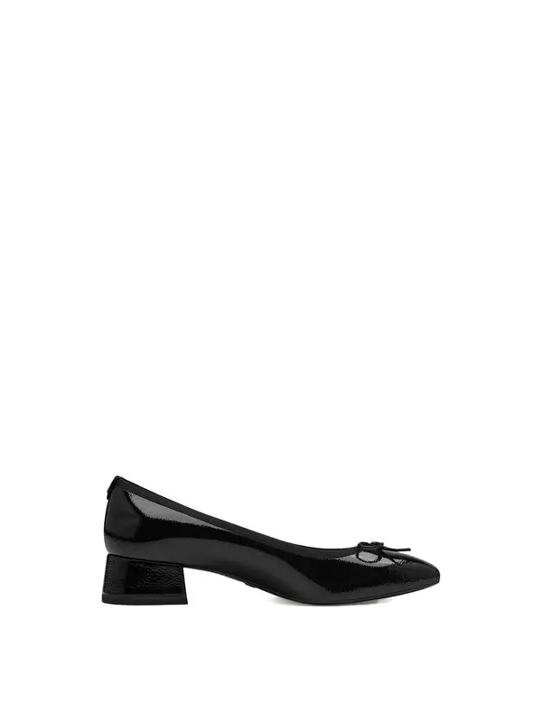 Patent Leather Low Heel Round Toe Pump Image