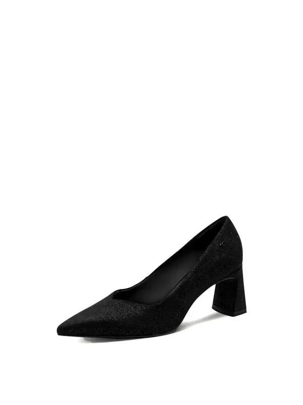 Pointed Toe Leather Pump