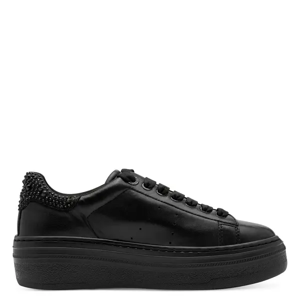 Leather Platform Sneaker with Heel Studs Image