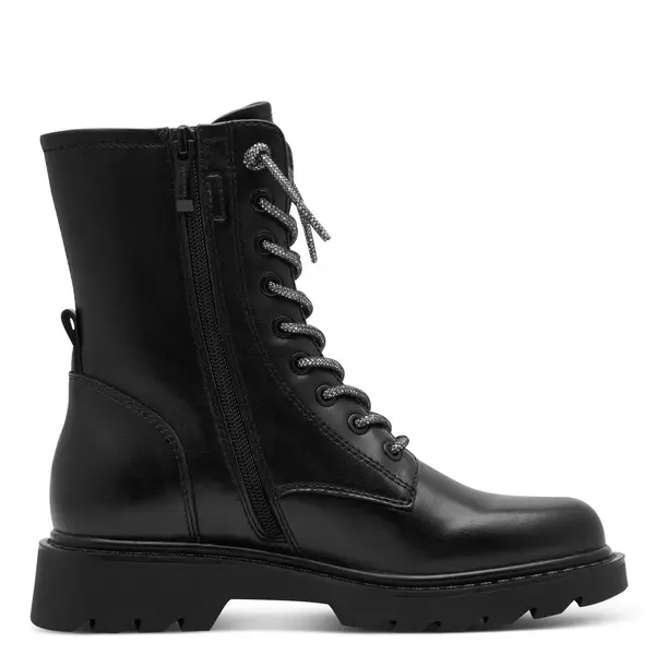 Leather Combat Boot with Sparkle Laces Image